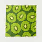 Kiwi Fruchtscheiben: dunkelgrün. Wandteppich (Vorderseite)