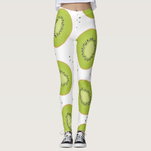 Kiwi Fruchtscheiben, nahtlose Abbildung. Leggings