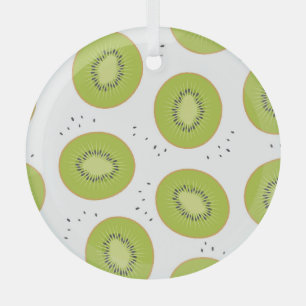 Kiwi Fruchtscheiben, nahtlose Abbildung. Ornament Aus Glas