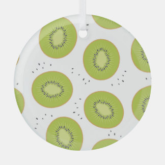 Kiwi Fruchtscheiben, nahtlose Abbildung. Ornament Aus Glas