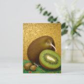 Kiwi Fruit and Bird Postkarte (Stehend Vorderseite)