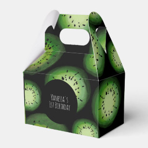Kiwi Fruit Birthday Watercolor Black Geschenkschachtel