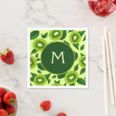 Kiwi Fruit Botanical Green Summer Fun Serviette (Beispiel)