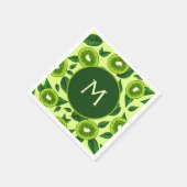 Kiwi Fruit Botanical Green Summer Fun Serviette (Ecke)