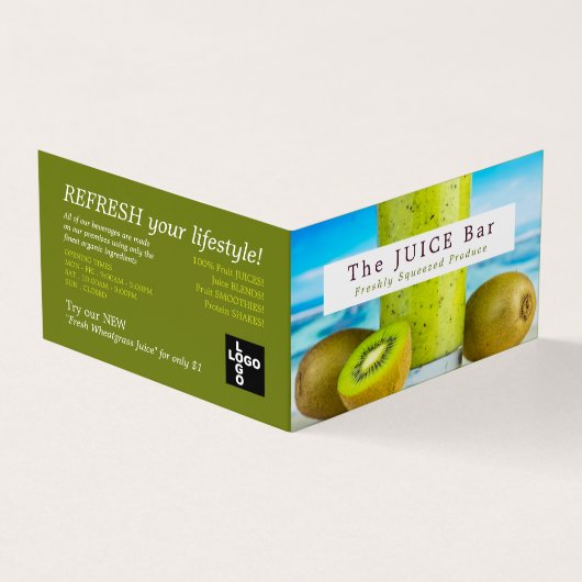 Kiwi Fruit, Juice Bar, im Einzelnen Visitenkarten (Vorderseite)