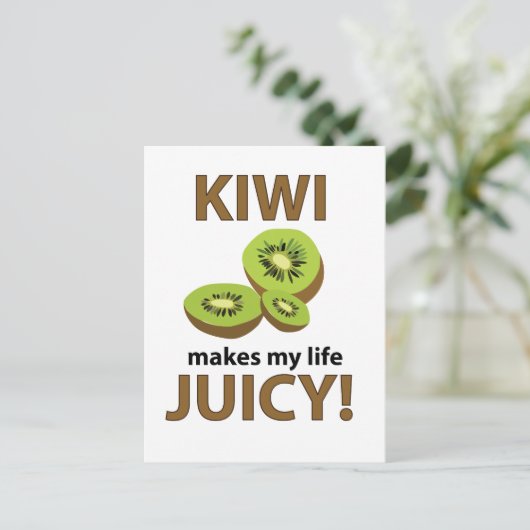 Kiwi Fruit Lover Postkarte (Stehend Vorderseite)
