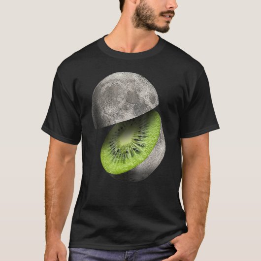 Kiwi Fruit Moon Planet bricht Astronomie Space Sci T-Shirt (Vorderseite)