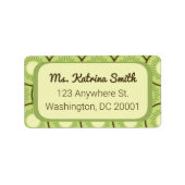 Kiwi Fruit Pattern Adressaufkleber (Vorne)