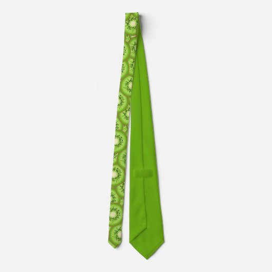Kiwi Fruit Pattern Necktie Krawatte (Rückseite)