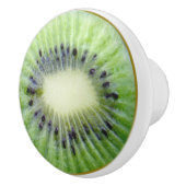 Kiwi Fruit Slice lustiger Feinschmecker 2D Grafik Keramikknauf (Rechts)