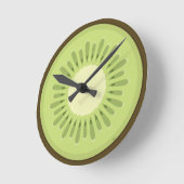 Kiwi Fruit Slice Runde Wanduhr (Winkel)