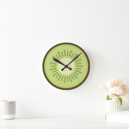 Kiwi Fruit Slice Runde Wanduhr (Zuhause)