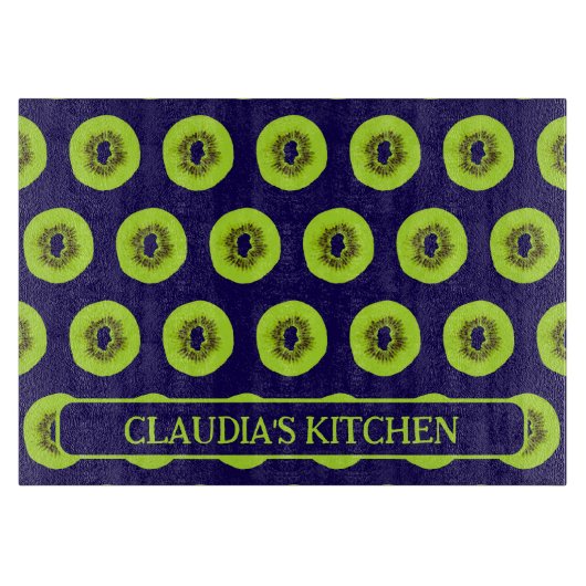 Kiwi Fruit Slices Gemustert Kitchen Schneidebrett (Vorderseite)