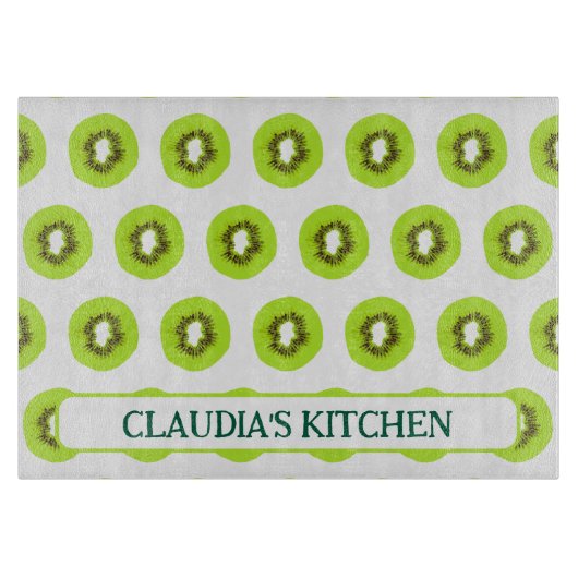 Kiwi Fruit Slices Tropical Kitchen Schneidebrett (Vorderseite)