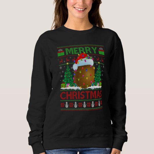 Kiwi Fruit  Xmas Tree Ugly Santa Kiwi Fruit Christ Sweatshirt (Vorderseite)