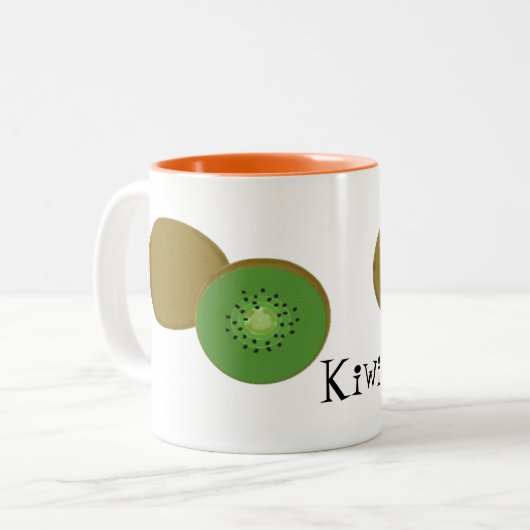 Kiwi Fruit Zweifarbige Tasse (Vorderseite Links)