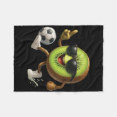 Kiwi Fußball Fleecedecke (Vorderseite (Horizontal))