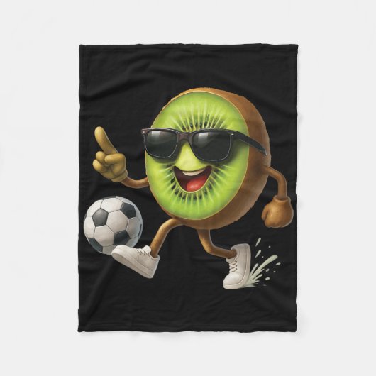 Kiwi Fußball Fleecedecke (Vorderseite)