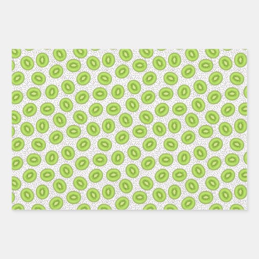 Kiwi Geschenkpapier Set (Vorderseite)