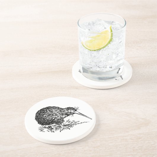 Kiwi Getränkeuntersetzer (Seite)