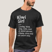 KIWI GIRL NEW ZEALAND Gift Funny Country Zuhause R T-Shirt (Vorderseite)