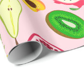 Kiwi-Granatapfel Geschenkpapier (Rolleneckpunkt)