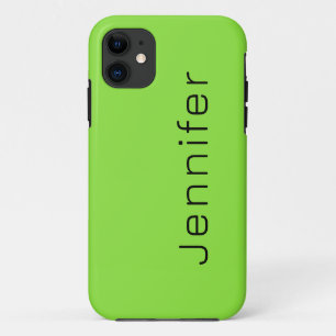 Kiwi Green Solid Color Minimalistischer Name Case-Mate iPhone Hülle