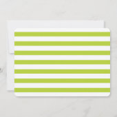 Kiwi Green Stripes Brautparty Einladung (Rückseite)
