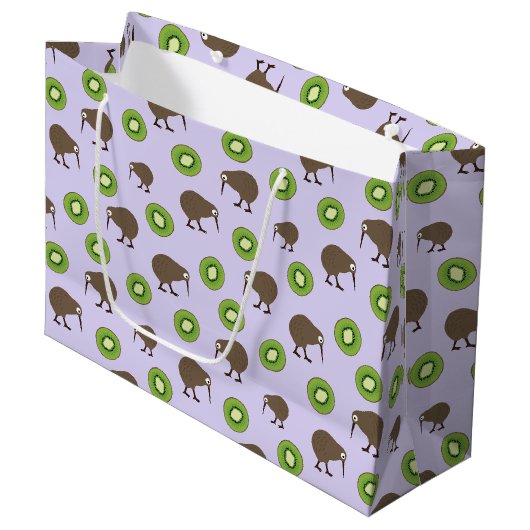 Kiwi Große Geschenktüte (Vorderseite Schrägansicht)