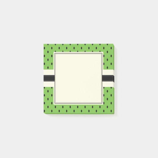 Kiwi grüne Fruchtpolka docht Sommermuster Post-it Klebezettel (Vorderseite)