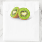 Kiwi Herz Ovaler Aufkleber (Tasche)