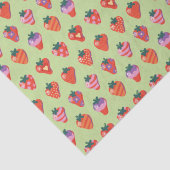 Kiwi Illustriert Strawberry Seidenpapier (Detail)