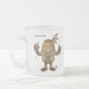 Kiwi im Sommer bearbeitbarer Text Mattglastasse