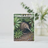 Kiwi in Tongariro Nationalpark Neuseeland Postkarte (Stehend Vorderseite)