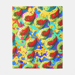 Kiwi Inferno - Ananas-Reich Fleecedecke