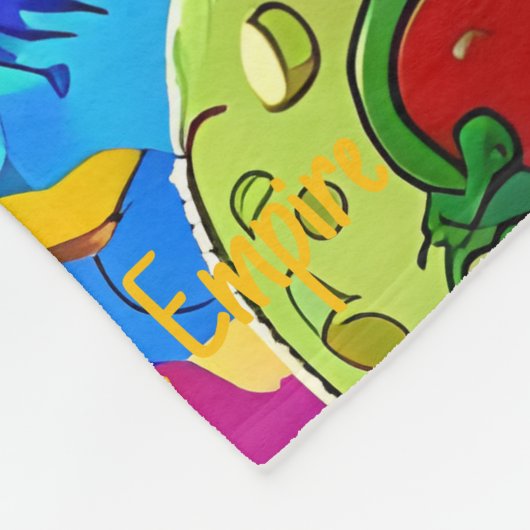 Kiwi Inferno - Ananas-Reich Fleecedecke (Ecke)