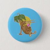 Kiwi isst Eiskrem Button (Vorderseite)