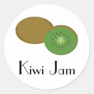 Kiwi Jam Runder Aufkleber