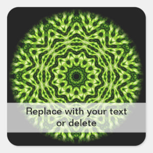 Kiwi-Kaleidoskop Quadratischer Aufkleber