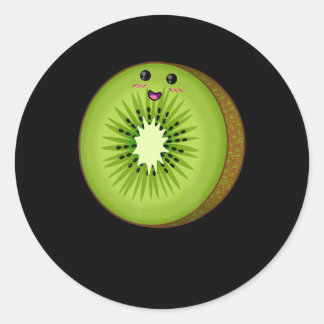 Kiwi Kostüm Lebensmittel Frucht halloween leicht Runder Aufkleber