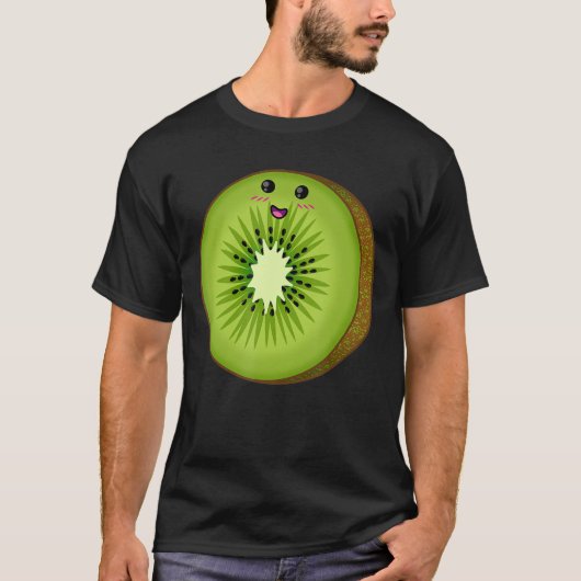 Kiwi Kostümfrüchte halloween leicht T-Shirt (Vorderseite)