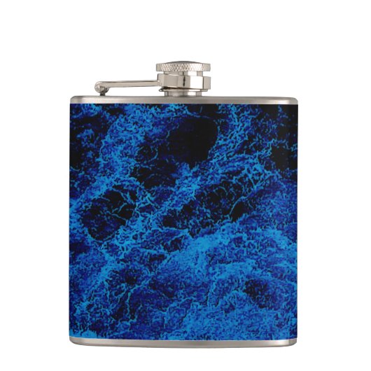 "Kiwi-Lebensstil" - eine Touch blauen Slice#2 Flachmann (Vorderseite)