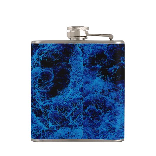 "Kiwi-Lebensstil" - eine Touch blauen Slice#2 Flachmann (Rückseite)