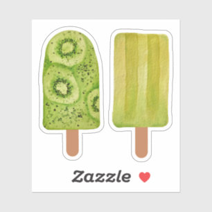 Kiwi Lemon Ice Pops Custom-Cut Vinyl Stickers Aufkleber