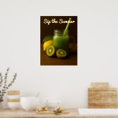 Kiwi & Lemon Juice - Summer Fresh Fruchtposter Poster (Küche)