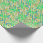 Kiwi Lime Green Alternative Diamond Muster Geschenkpapier (Ecke)