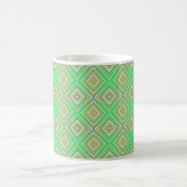 Kiwi Lime Green Alternative Diamond Muster Kaffeetasse (Mittel)