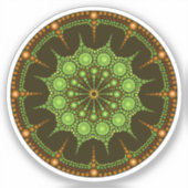 Kiwi Mandala Sticker (Vorderseite)