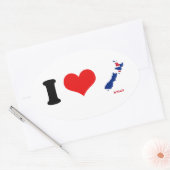 KIWI MAP OVALER AUFKLEBER (Umschlag)