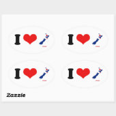 KIWI MAP OVALER AUFKLEBER (Blatt)